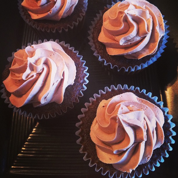 Double chocolate stout cupcake with chocolate mousse buttercream