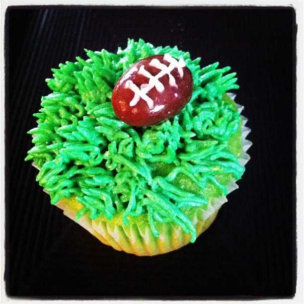 Football cupcake