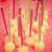 Lemon vanilla cake pop dipped in white chocolate