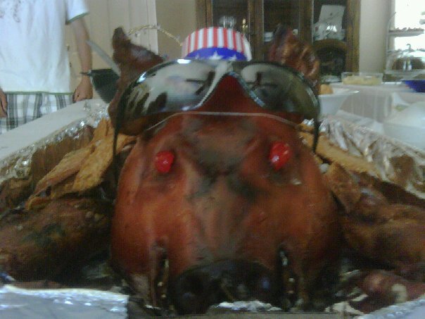 Roasted pig