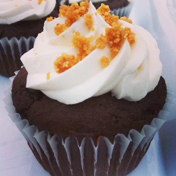 Smore - chocolate cupcake marshmallow buttercream toasted graham cracker