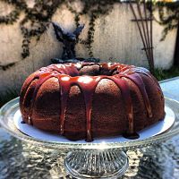 Chocolate Guinness cake with chocolate glaze