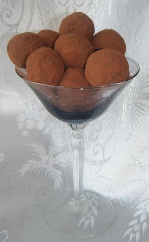 Dark chocolate truffles