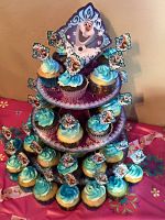 Frozen's theme cupcake in chocolate, banana and french vanilla