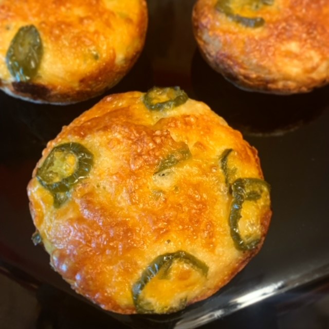 Mini jalapeno cheddar crusty breads