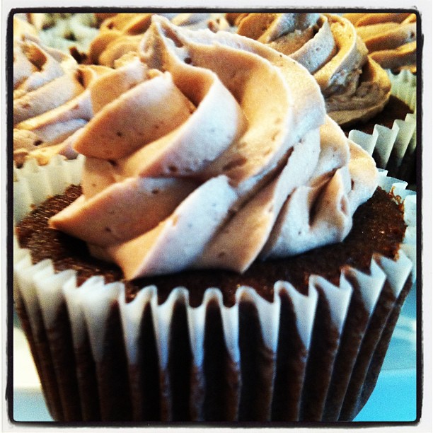 Russian stout (Old Rasputin) cupcake chocolate mousse buttercream