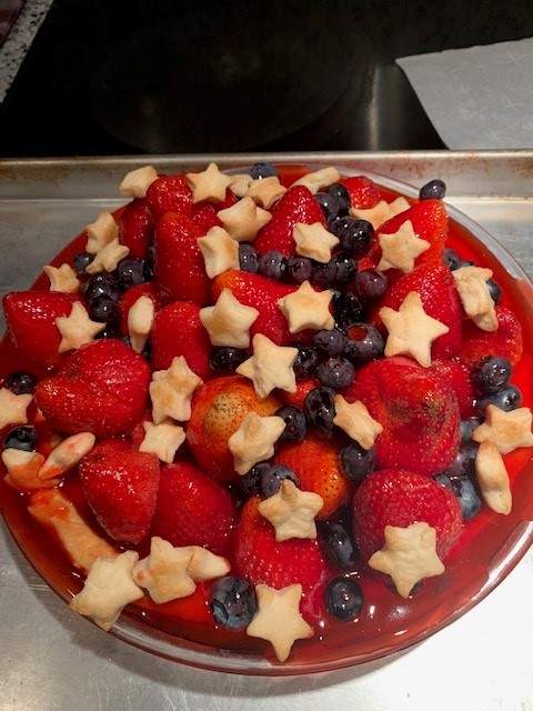 Strawberry & blueberry pie